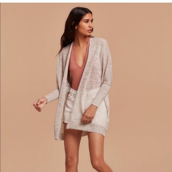 Aritzia Sweaters - ARITZIA | Community Gillams Linen Cardigan Slouchy Lightweight White sz S